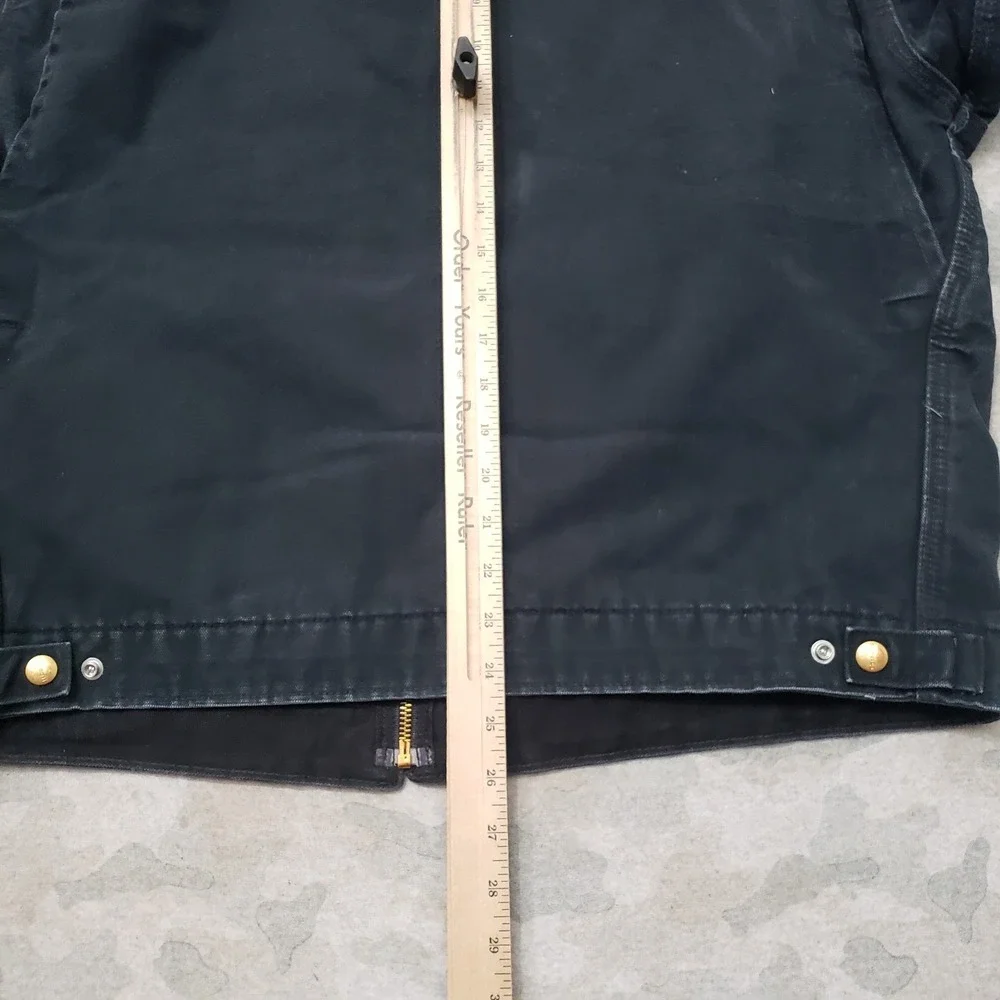 Vintage Carhartt Detroit Jacket Men 44 Black Y2k J01 Zip Blanket Lined Workwear